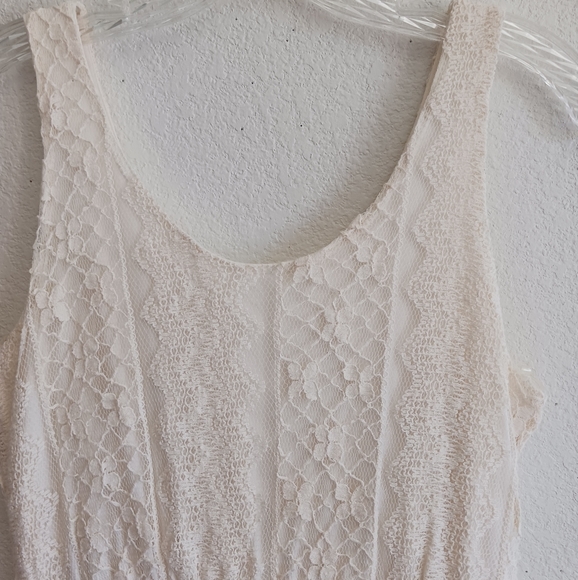 Absolutely gorgeous off white Hippie boho chic Lacey maxi dress Size small - Picture 9 of 16